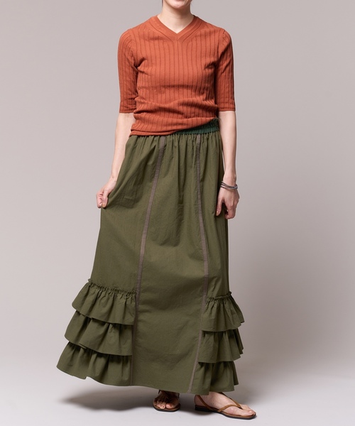「IENA LA BOUCLE」 半袖ニット FREE レッド レディースの画像