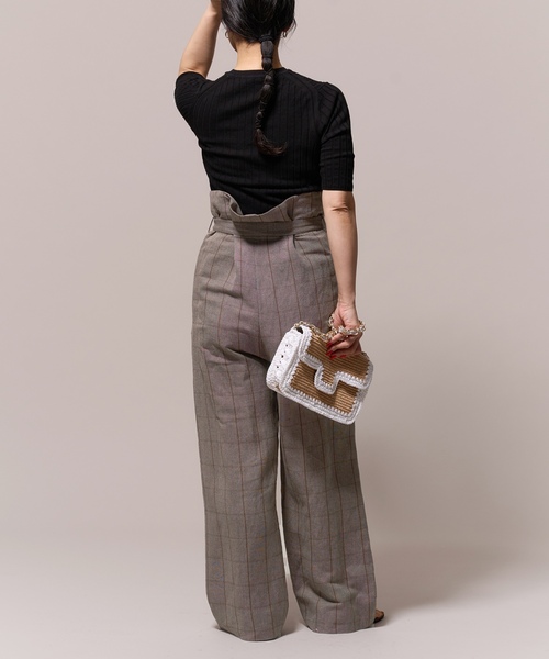 「IENA LA BOUCLE」 半袖ニット FREE レッド レディースの画像