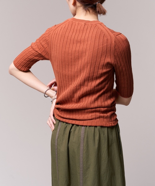 「IENA LA BOUCLE」 半袖ニット FREE レッド レディースの画像