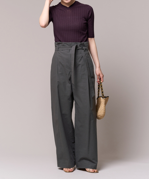 「IENA LA BOUCLE」 半袖ニット FREE レッド レディースの画像