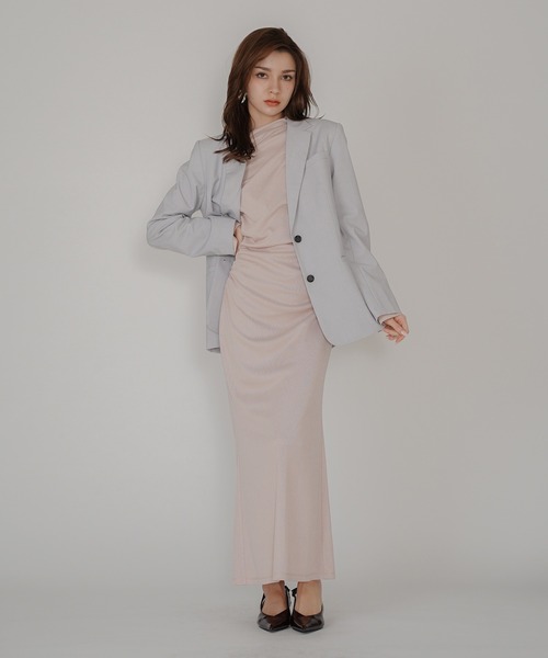 そ*め様 kino the kei ワンピース KINO THE KEI ワンピース シアーラメ 2WAY ドレープ ワンピース
