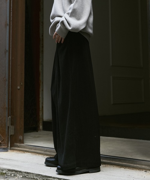 「remer」 コーデュロイパンツ MEDIUM ブラック メンズ_画像6