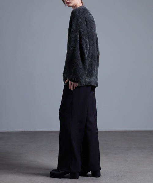 「Loose/ルース」 ニットカーディガン M ワインレッド メンズ_画像9