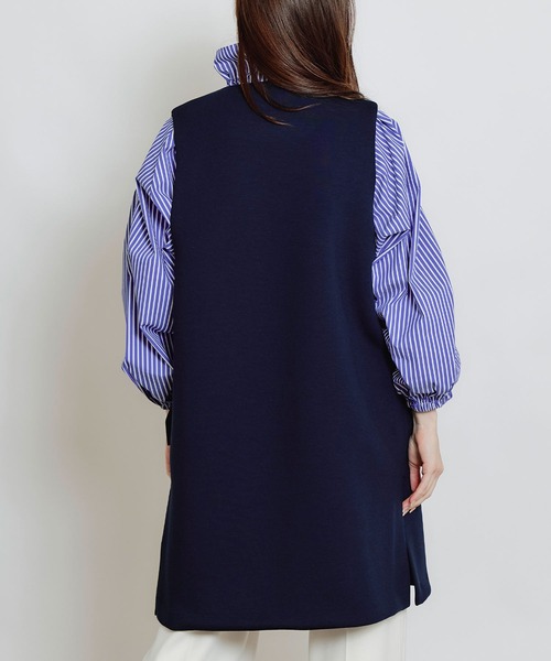 PICCIN PERLA ベスト ジレ ポケットフリルジレ レディース : ZOZOTOWN