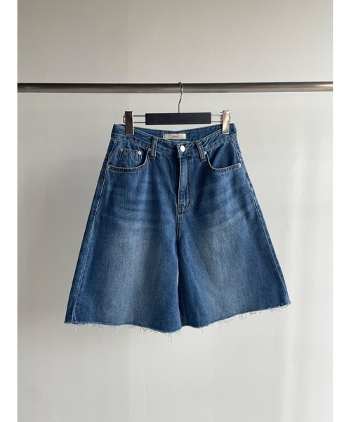「Didot.showroom」 デニムハーフパンツ M ブルー レディース_画像8