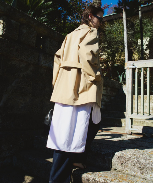 極美品✨ヴェルメイユパーイエナ トレンチコート マキシ丈 コットンツイル ベルト VENTILE シングルトレンチコート（トレンチコート）｜VERMEIL par iena