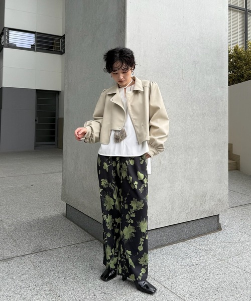 Ameri（アメリ） パンツ GRAINY FLOWER STRAIGHT PANTS レディース