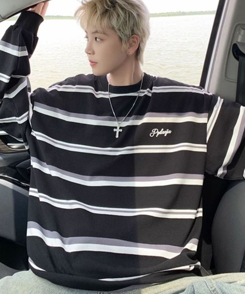 WESTBOY（ウエストボーイ） tシャツ ボーダー オーバーサイズ ロング