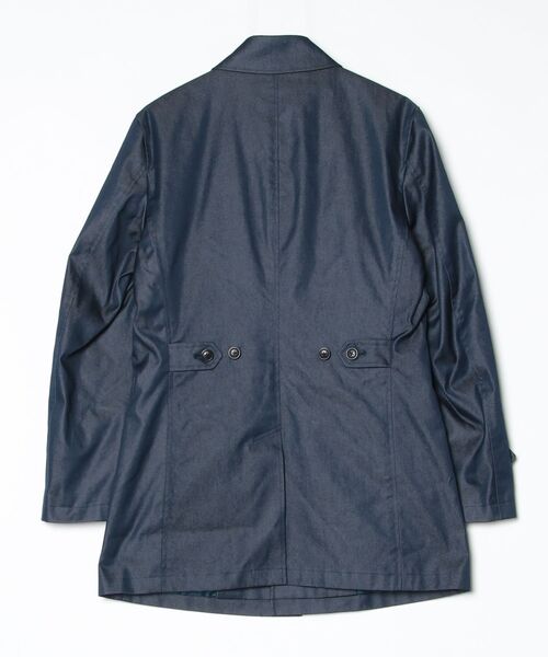 「HIGH STREET」 ステンカラーコート LARGE ネイビー メンズ_画像2