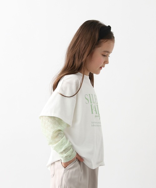 GLOBAL WORK（グローバルワーク） tシャツ シアー長袖レイヤードT