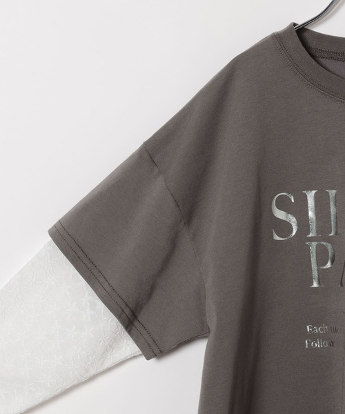 GLOBAL WORK（グローバルワーク） tシャツ シアー長袖レイヤードT