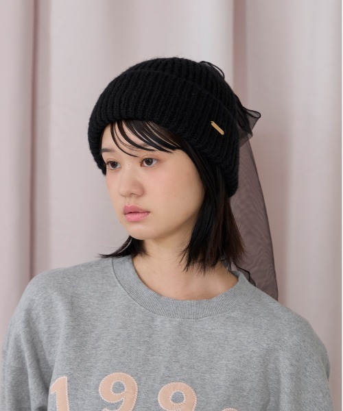 「kaorinomori」 ニットキャップ FREE ブラック レディース_画像7