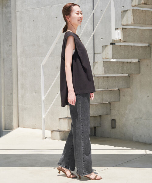 「SLOBE IENA」 デニムパンツ 38 サックスブルー レディースの画像