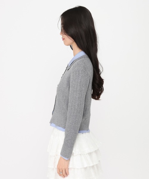 Heather（ヘザー） ニット セーター バイカラーケーブルニット 669226
