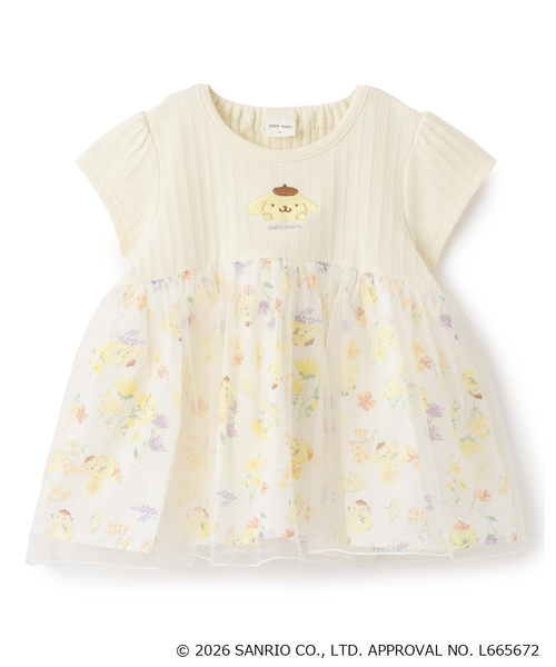 petit main tシャツ 「サンリオキャラクターズ」花柄チュール 