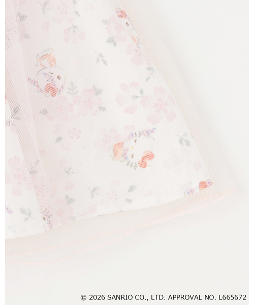 petit main tシャツ 「サンリオキャラクターズ」花柄チュール 
