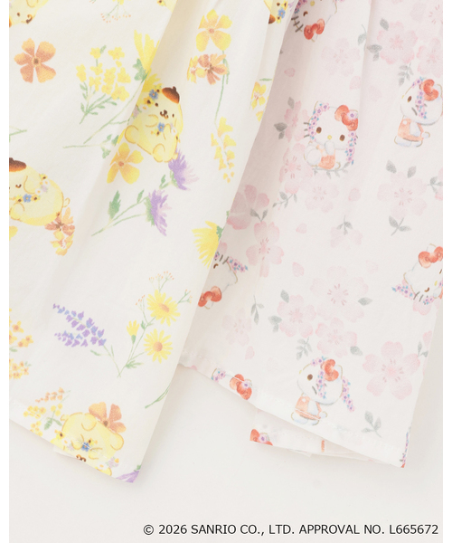 petit main tシャツ 「サンリオキャラクターズ」花柄チュール 