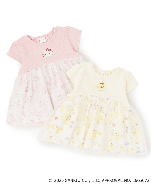 petit main tシャツ 「サンリオキャラクターズ」花柄チュール 