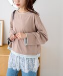 tシャツ 「接触冷感/ドット柄あり」フェイクレ...の詳細画像4