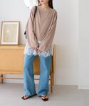 tシャツ 「接触冷感/ドット柄あり」フェイクレ...の詳細画像2