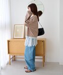 tシャツ 「接触冷感/ドット柄あり」フェイクレ...の詳細画像1
