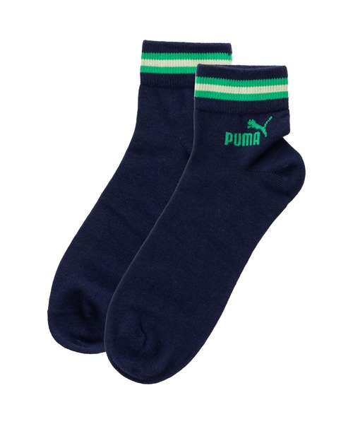 PUMA ブラック グリーン ソックス PUMA ブラック グリーン ソックス PUMA（プーマ） 靴下 クォーター