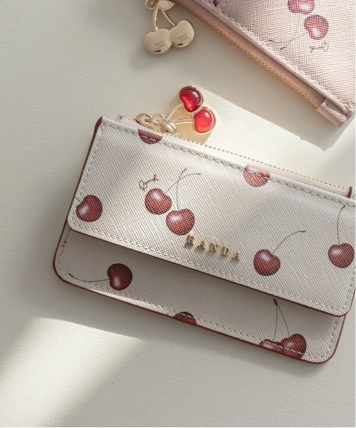 RANDA（ランダ） カードケース 「Cherry＆Strawberry」チャーム付き