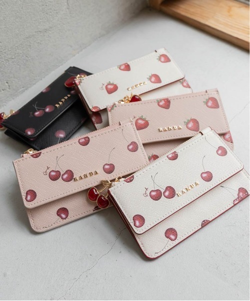 RANDA（ランダ） カードケース 「Cherry＆Strawberry」チャーム付き