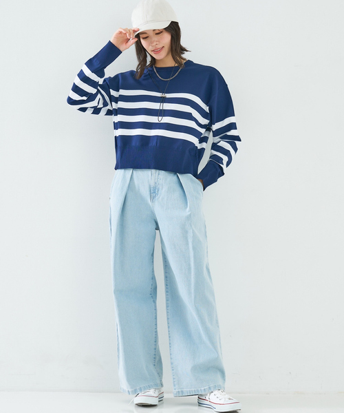 「abahouse mavie」 長袖カットソー フリー ホワイト レディース_画像7