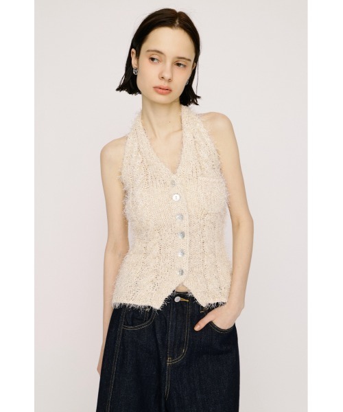 SLY（スライ） ベスト ジレ HALTER NECK KNIT VEST ホルターネック