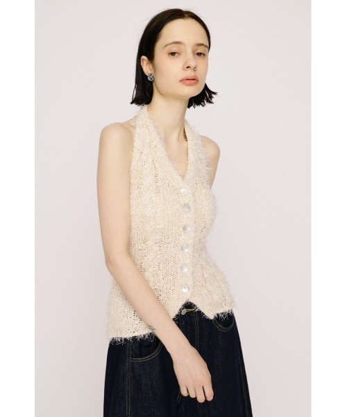 SLY（スライ） ベスト ジレ HALTER NECK KNIT VEST ホルターネック