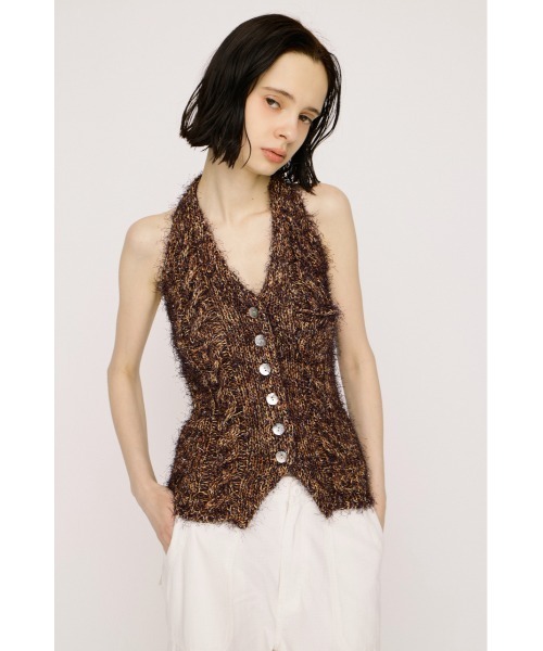 SLY（スライ） ベスト ジレ HALTER NECK KNIT VEST ホルターネック