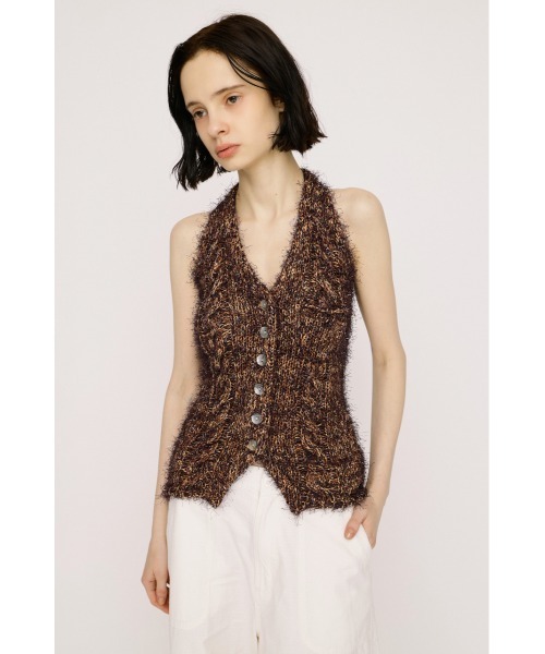 SLY（スライ） ベスト ジレ HALTER NECK KNIT VEST ホルターネック