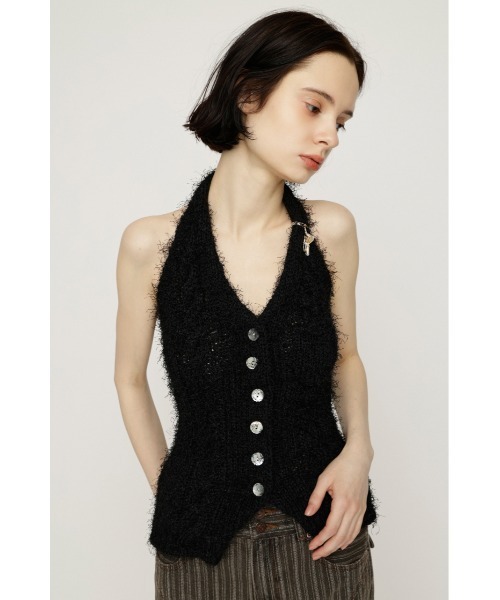 SLY（スライ） ベスト ジレ HALTER NECK KNIT VEST ホルターネック