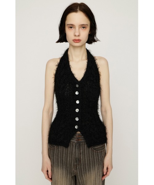 SLY（スライ） ベスト ジレ HALTER NECK KNIT VEST ホルターネック