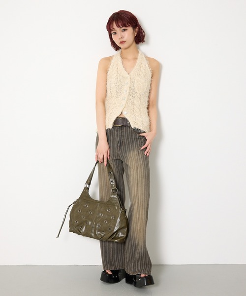 SLY（スライ） ベスト ジレ HALTER NECK KNIT VEST ホルターネック