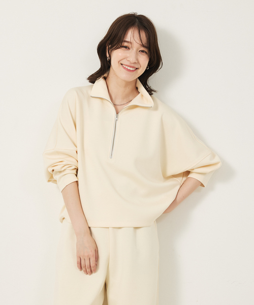 「abahouse mavie」 長袖カットソー フリー オフホワイト レディース_画像4