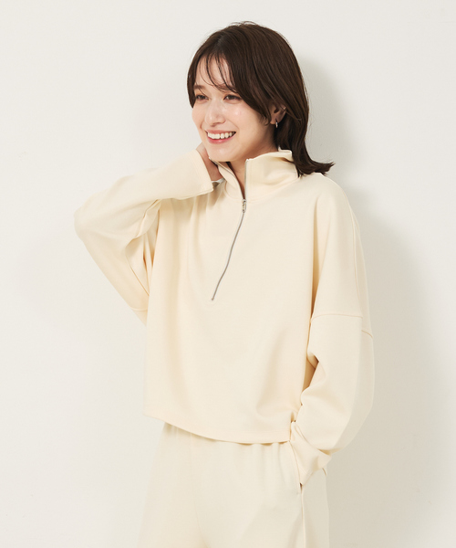 「abahouse mavie」 長袖カットソー フリー オフホワイト レディース_画像5