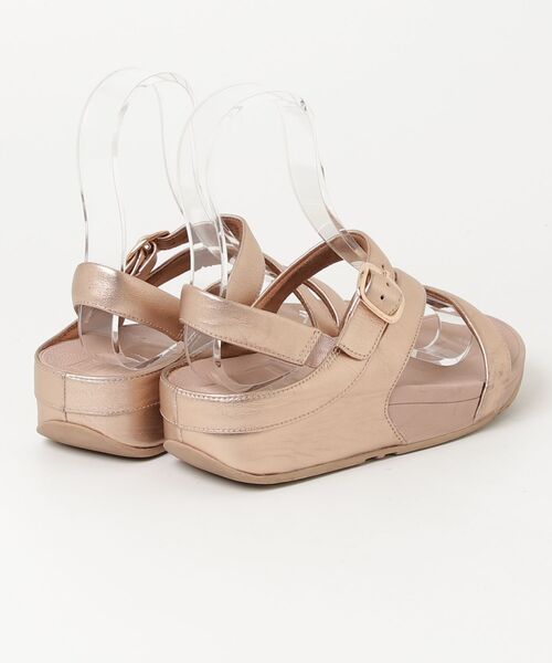「fitflop」 フラットサンダル UK4 ゴールド レディース_画像2