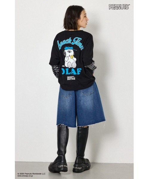 ロデオクラウンズ SNOOPYコラボフェイクレイヤードロンＴ peanuts RODEO CROWNS WIDE BOWL（ロデオクラウンズワイドボウル） tシャツ