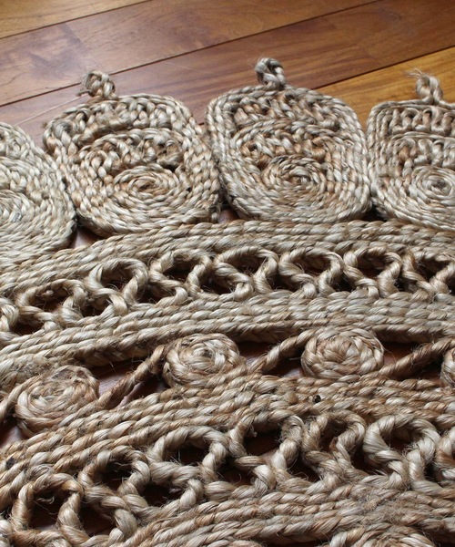 a.depeche（アデペシュ） ラグ ラグマット jute rug 9992 circle/円形