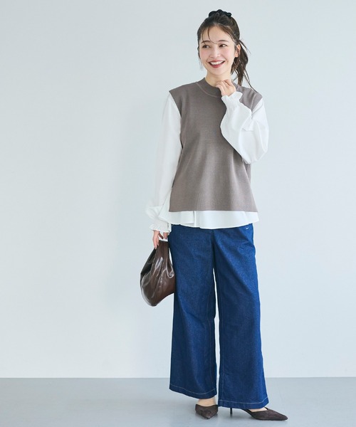 ニット セーター ベストセットフレアブラウス レディース | coca | 12