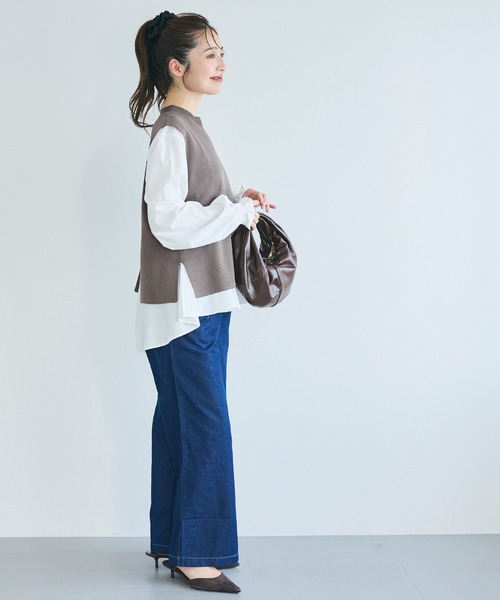 ニット セーター ベストセットフレアブラウス レディース | coca | 15