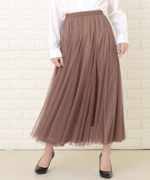 Lace Ladies（レースレディース） スカート チュールマキシ丈フレア