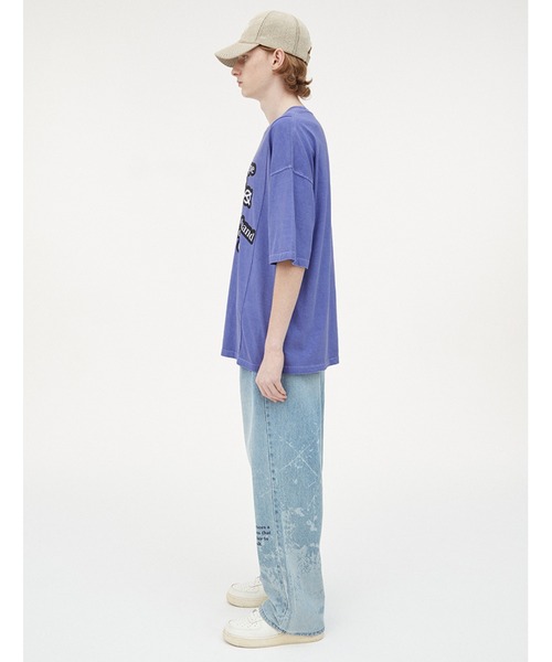 OY tシャツ 「OY/オーワイ」PIGMENT PINTUCK LOGO T/ピグメント
