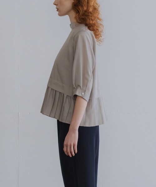 WHYTO ブラウス シャツ 「WHYTO. / ホワイト」Hem pleats blouse