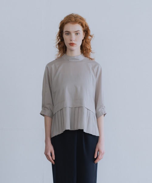ブラウス シャツ 「WHYTO. / ホワイト」Hem pleats blouse レディース WHYTO ブラウス シャツ 「WHYTO. / ホワイト」Hem pleats blouse