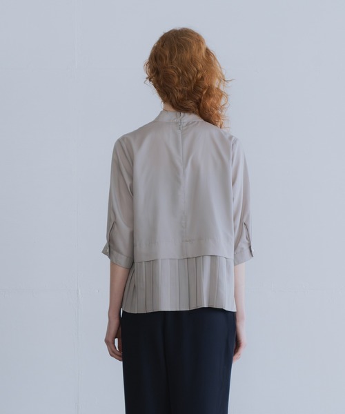 WHYTO ブラウス シャツ 「WHYTO. / ホワイト」Hem pleats blouse