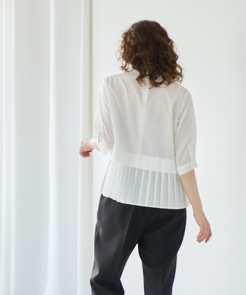 WHYTO. (ホワイト) | HEM PLEATS BLOUSE (off white) |   トップス ブラウス お洒落 楽天市場】【再入荷】WHYTO. (ホワイト) | HEM PLEATS BLOUSE
