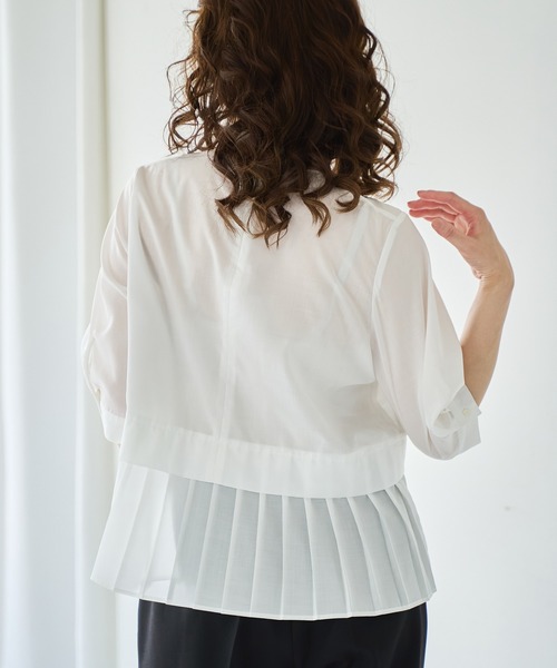 ブラウス シャツ 「WHYTO. / ホワイト」Hem pleats blouse レディース WHYTO ブラウス シャツ 「WHYTO. / ホワイト」Hem pleats blouse